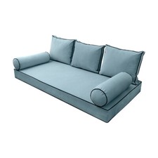 |SLIPCOVER ONLY| S.V3 Velvet Daybed Mattress Pillow Contrast Pipe Twin-XL AD355