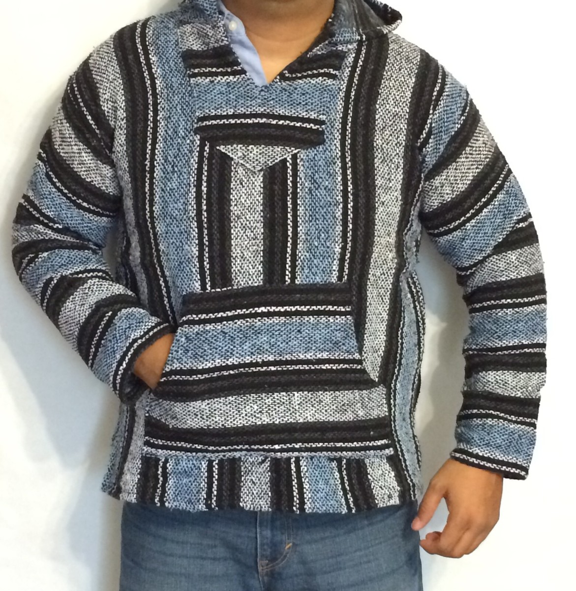 Hoodie Hippie Surfer Mexican Poncho Sweater Assorted Colors Hoodie Hippie Surfer Mexican Poncho Sweater Assorted Colors