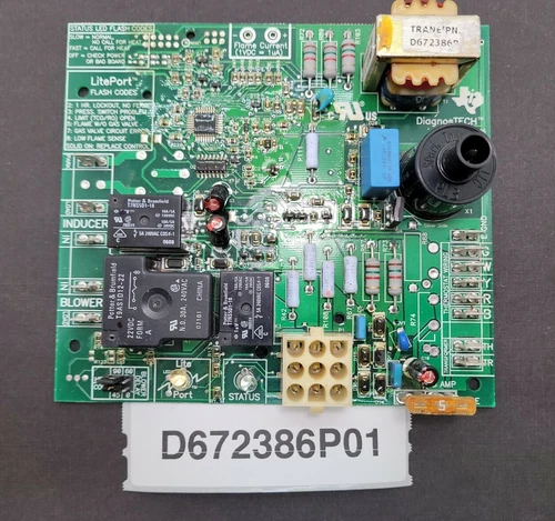 TRANE D672386P01 Furnace Control Circuit Board Used