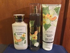 Bath  Body Works CUCUMBER MELON 3 Pc Set - Body Mist, Body Cream, Body Lotion
