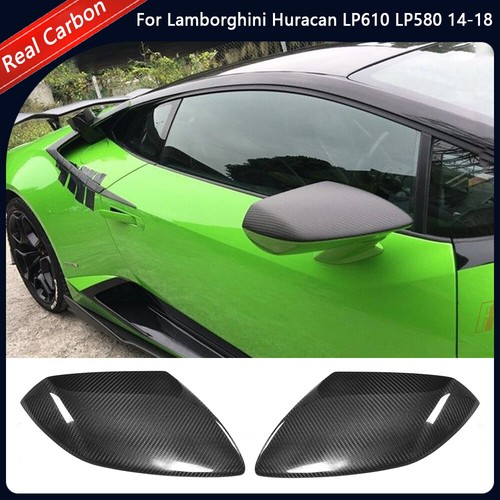 For Lamborghini Huracan LP610 Carbon Rear View Side Rearview Mirror Covers Caps - Bild 1 von 11