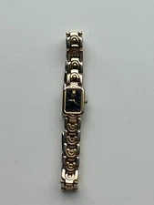 Citizen Women’s Gold-Tone Quartz Watch Black Rectangular Dial Japan