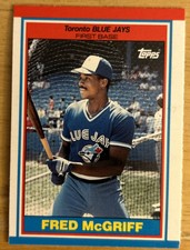 1988 Topps UK Minis American Baseball Fred McGriff Card #50 Blue Jays EX O/C