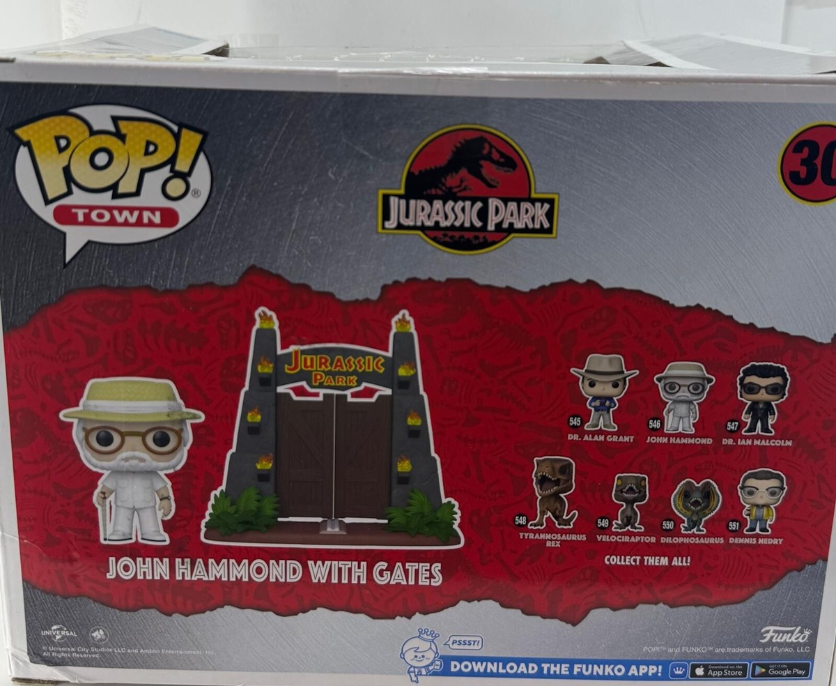 Funko POP! Town #30 Jurassic Park John Hammond with Gates-BOX