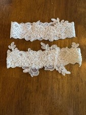 Wedding Garter Belts For Bride White Lace Stretch Flower Floral Accessories