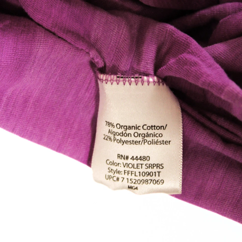 Bufanda de moda vintage de finales de los 90 2000 violeta púrpura a rayas mezcla de algodón orgánico Foto 4 de 4