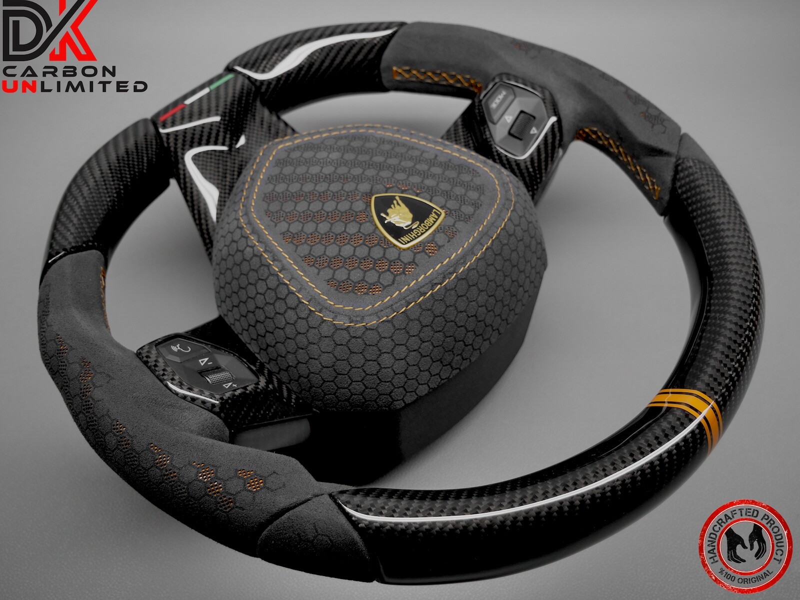 Lamborghini Aventador LP700 LP740 LP750 SVJ63 Alcantara Carbon Steering Wheel v3
