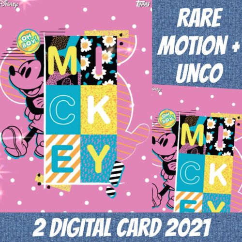 Topps Disney Collect Oh Boy Mickey Pretty Gritty Motion + Cars 2021 Digital - Foto 1 di 6