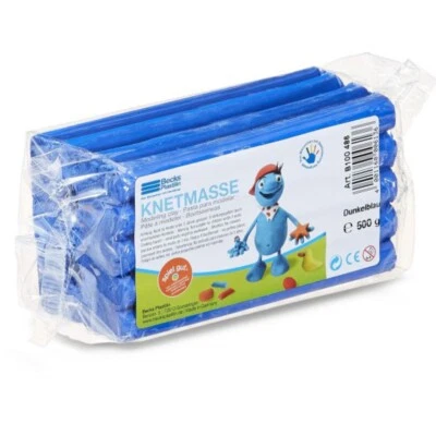 (6,90€/kg) Plastilin 500g dunkelblau Becks Plastilin Knetmasse