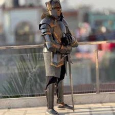 Medieval Moria Dwarf Dwarven Knight Armor Suit Full Body Armor costume Wth chain