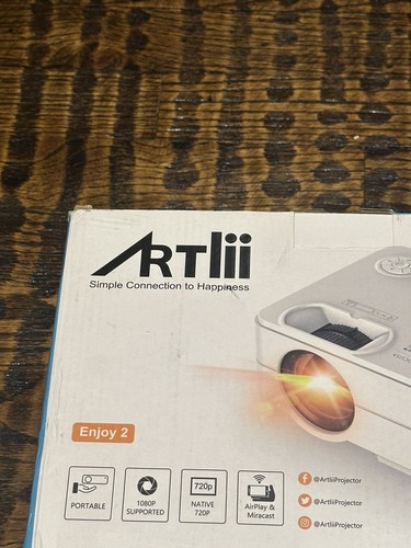 Open Box Artlii Enjoy 2 Bluetooth Projector Mini 1080P for iPhone Android RD-813 - Picture 3 of 18