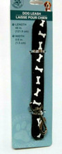 Greenbrier Kennel Club 1/2"x 48" Dog Leash Black/Bones