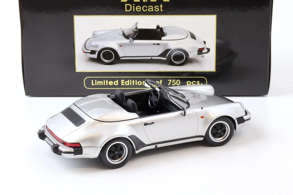 1:18 KK-Scale Porsche 911 Speedster 1989 Argento - Immagine 3 di 4