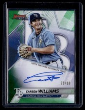 2025 Bowman's Best Green Carson Williams Auto /99 Tampa Bay Rays