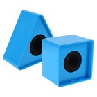  2PCS Mic Flag Station: Square Cube Triangular Shaped Blank Microphone Logo Flag