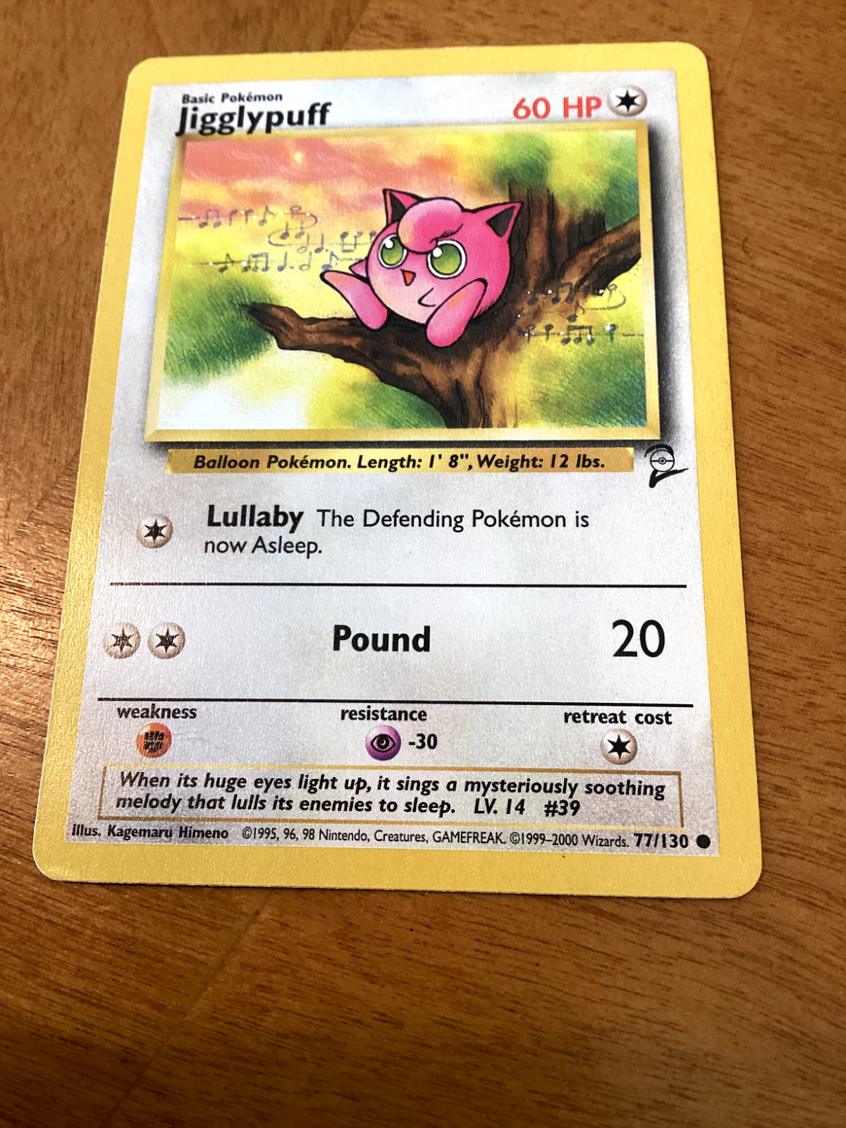 Pokémon TCG Jigglypuff Base Set 2 77/130 Regular