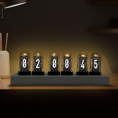 Nixie Tube Clock Kit, IPS Color Screen Desk Digital Clock, Glow Tube Nixie Cl...