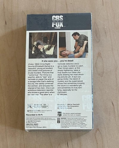 THE KILLING HOUR aka THE CLAIRVOYANT (1982) Sealed Betamax CBS Fox Video Horror - Bild 3 von 6