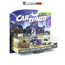 Car Tuned Series 4 Kool Kustoms 3 Pack Chevrolet C10, '53 Pickup, El Camino