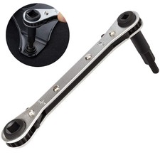 ANCIRS 3/16 to 3/8 Ratchet Wrench, HVAC Service Wrench with Hexagon Bit Black