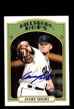 Signed Baseball Card Auto Avery Short 2021 Topps Heritage Minor League #46