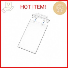 2 Pack Clear ID Badge Holder for Lanyard Hard Plastic ID Card Holder by Fallen O