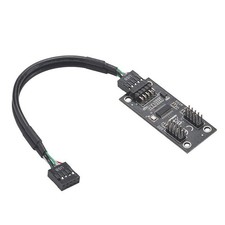 USB Hub USB Splitter USB2.0 9Pin to Dual 9Pin Hub Adapter Riser Motherboard5638