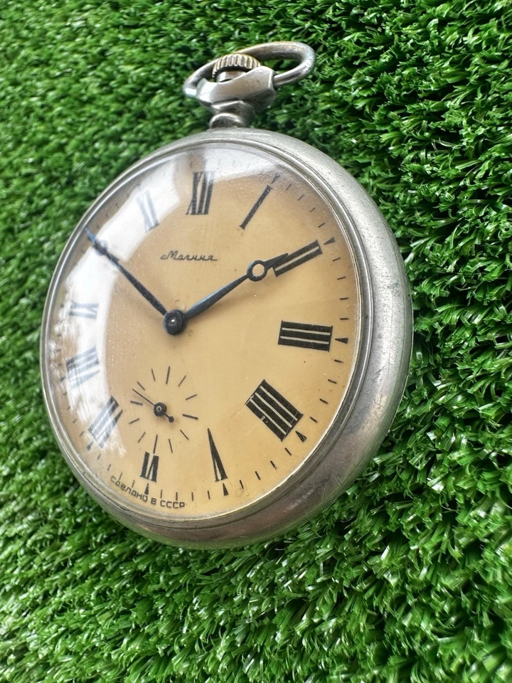 Molnija 3602 Tale of the Urals brutal man vintage USSR Soviet pocket watch - Image 3 of 4