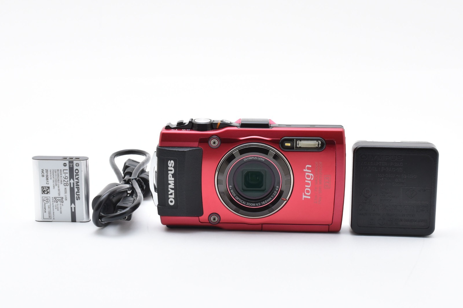 2588520 OLYMPUS Digital Camera STYLUS TG-4 Tough Red TG-4 RED