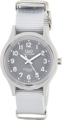 Citizen Q&Q Solaruhr 10 ATM Water Resistant Nylon Strap E05A-004VK Grau Neu