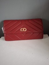 Quilted Clutch bag With Chain Strap - Dark Red. BNWT New Look.
