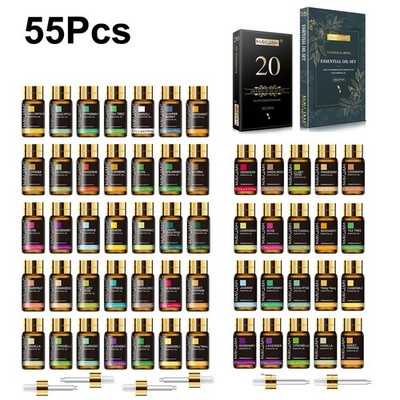 MAYJAM Essential Oil Gift Set (55x 5ml) Pure Natural Aromatherapy Diffuser Oils