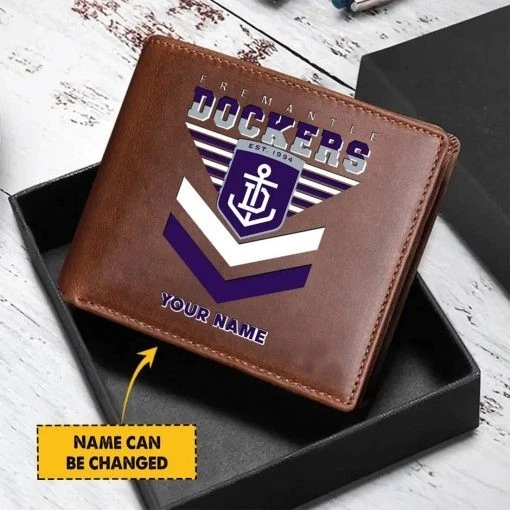 Fremantle Dockers  Custom Name Special Edition Leather Wallet