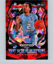 2020-21 Panini Prizm Draft Picks Prizms Red Ice #89 Cole Anthony Crusade RC