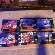 Lot of 6 Boxes Snes Box Only Super Nintendo Original box