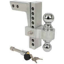 Dual Ball Adjustable Trailer Hitch 2 Receiver 10000lbs 8 Drop Towing Hitch