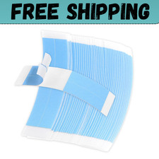 60 Pcs Waterproof Double-Sided Wig Tape for Lace Wigs Toupees Blue