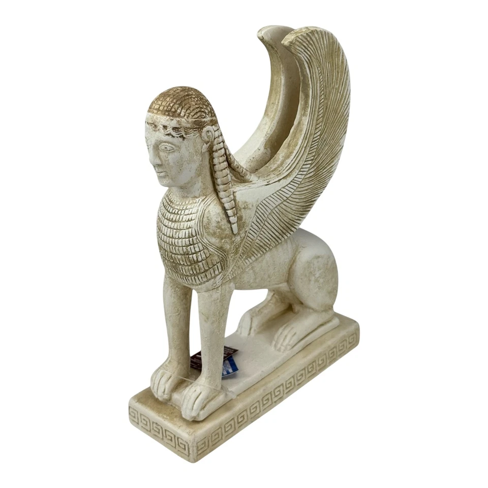 Scultura statua mitologia greca della Sfinge di Naxos fatta a mano in Grecia ... - Immagine 4 di 4