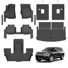 Floor Mats Custom for Jeep Grand Cherokee L 2021-2025 2026 Captain Chair Only
