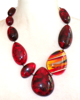 Sobral Eco Ambar Elen with Large Tartaruga Beads Statement Artist Made Necklace