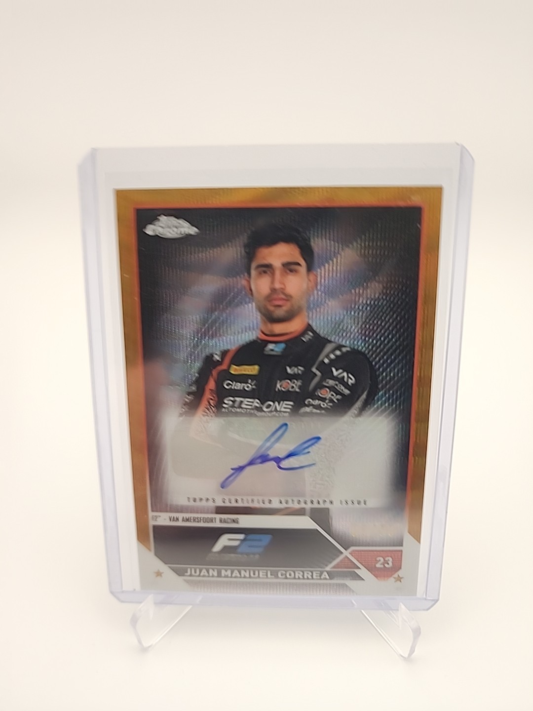 2023 Topps Chrome F1 Juan Manuel Correa Auto Autograph Gold Wave /50 #CAC-JMC