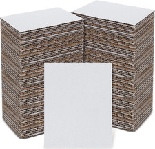 200 Packs 3.5X4.5 Inch Corrugated Cardboard Sheets, Premium White Corrugated Car