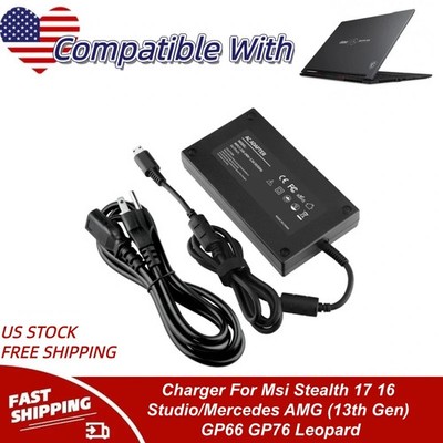 Charger For Msi Stealth 17 16 Studio/Mercedes AMG (13th Gen) GP66 GP76 Leopard