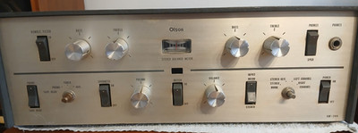 ONE DAY SALE - Olson Am-240 Tube Stereo Amplifier - Powers on needs service