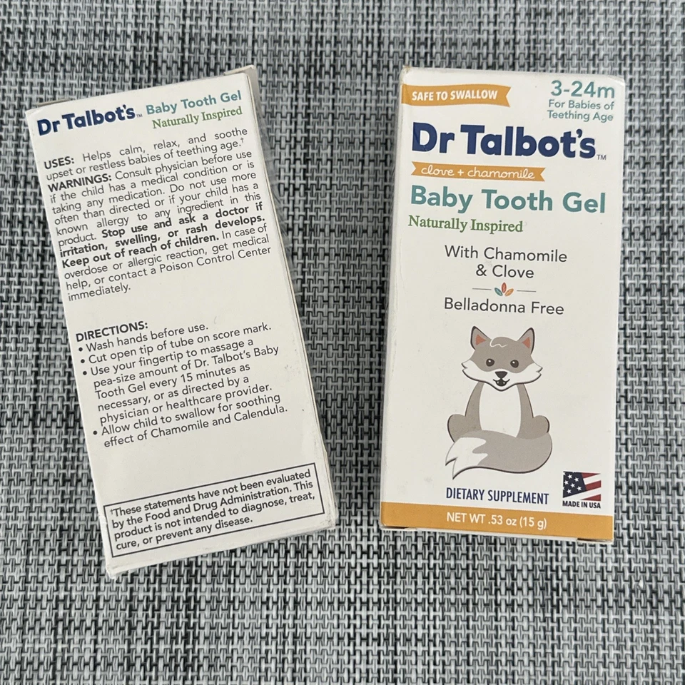 2 pack Dr. Talbot's Baby Tooth Gel for Sore Gums 3-24 Mon .53Oz Ea EXP 10/26 - Image 4 of 4
