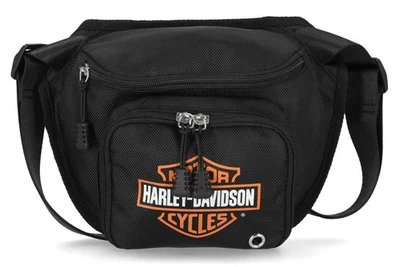 Harley-Davidson Bauchtasche B&S, Schwarz, Nylon, Hochwertig