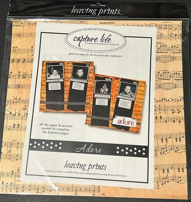 Leaving Prints Adore 2-Page Scrapbook Kit Andantino Capture Life NEW Seal