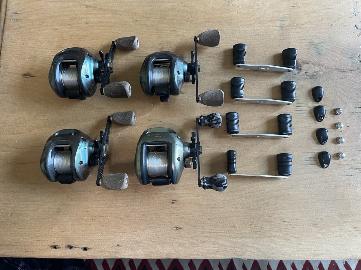 shimano curado 100 b 4 Shimano Curado Bantam Reels CU-100B x 3 & CU-200BSF x 1 + Original  Handles