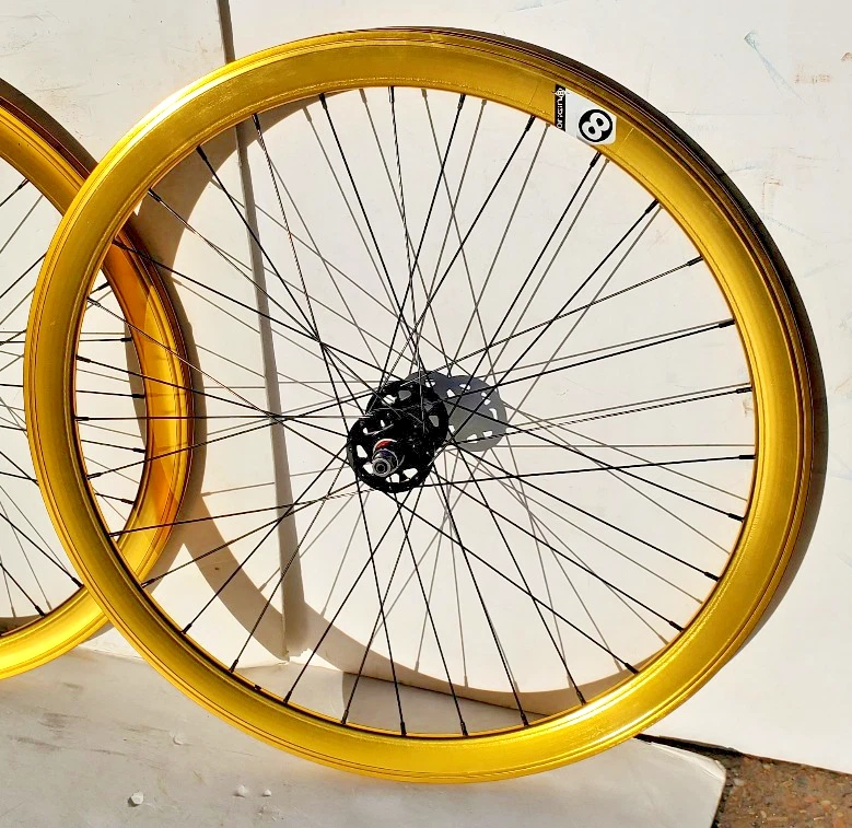 Origin8 700c 密封轮毂轨道 TT 自行车车轮组 32H 固定齿轮 FF SS Mavic — 第 2/4 张图片