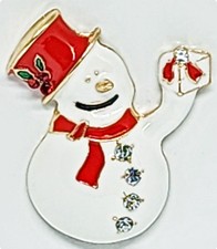 Enamel CHRISTMAS SNOWMAN Magnetic Needle Minder by Canvas Bling